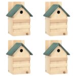 Firwood Birdhouse Set Outdoor Garden Nesting Box Weather-Resistant Aviary