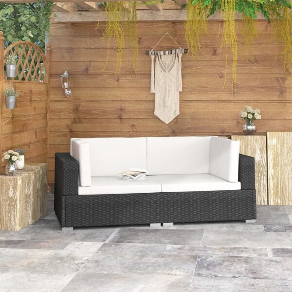 Outdoor Sectional Corner Sofa Set Poly Rattan Garden Furniture with Cushions