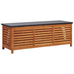 Outdoor Garden Storage Bench Seat Wooden Box Weather Resistant Patio Organizer