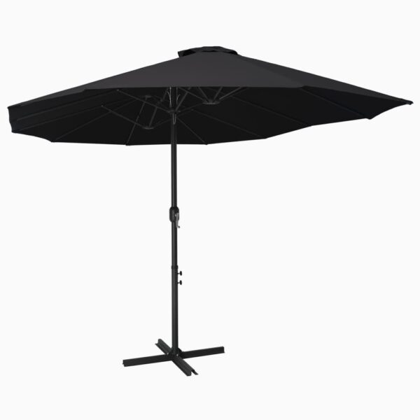 Extra Large Double-Top Outdoor Parasol UV Protection Easy Clean Crank System