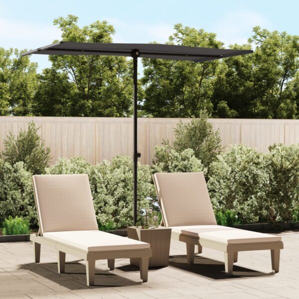 Outdoor Adjustable Parasol Sun Shade UV Protection Rotatable Aluminium Anthracite