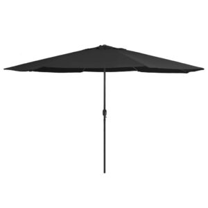 Outdoor Parasol with Metal Pole 400 cm Black