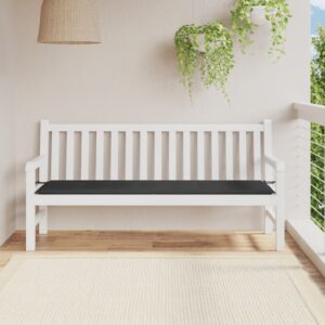 Outdoor Garden Bench Cushion Comfortable Water-Resistant Oxford Fabric Black