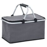 Portable Insulated Cooler Bag Foldable Picnic Camping Leakproof Soft Sided Grey