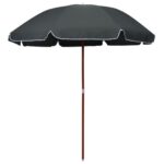 Elegant Outdoor Parasol UV Protection Water-Resistant Steel Pole Anthracite Shade