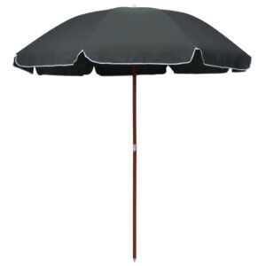 Elegant Outdoor Parasol UV Protection Water-Resistant Steel Pole Anthracite Shade