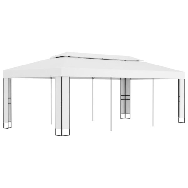 Outdoor Garden Gazebo Double Roof Canopy Party Wedding Event Shelter White