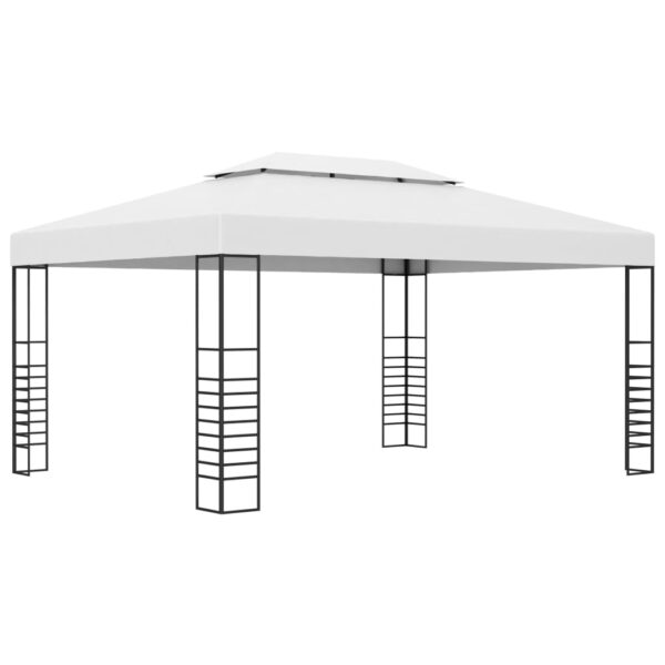 Outdoor Garden Gazebo Canopy White Weather Resistant Powder Coated Steel