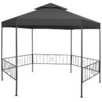 Elegant Outdoor Garden Gazebo Canopy Sunshade Shelter Water-Resistant Ventilated