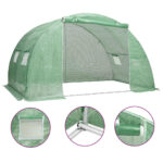 Spacious Walk-In Greenhouse PE Mesh Fabric Rust-Proof Steel Frame with Door Window