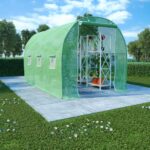 Spacious Walk-In Greenhouse PE Mesh Fabric Rust-Proof Steel Frame with Door Window