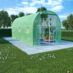 Spacious Walk-In Greenhouse PE Mesh Fabric Rust-Proof Steel Frame with Door Window