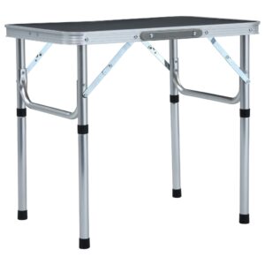 Folding Camping Table Portable Outdoor Picnic BBQ Tailgate Hiking Aluminium Grey