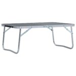 Folding Camping Table Portable Outdoor Picnic BBQ Tailgate Hiking Grey Aluminum