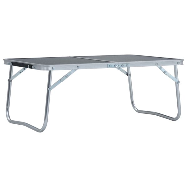 Folding Camping Table Portable Outdoor Picnic BBQ Tailgate Hiking Grey Aluminum