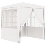 Outdoor Garden Canopy Gazebo UV Water Resistant with Side Panels White PE