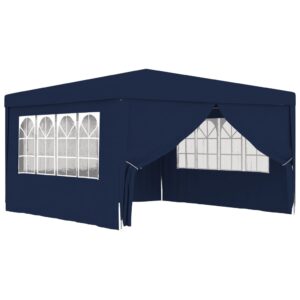 Outdoor Garden Party Tent Canopy with Side Walls UV Water Resistant Blue Gazebo