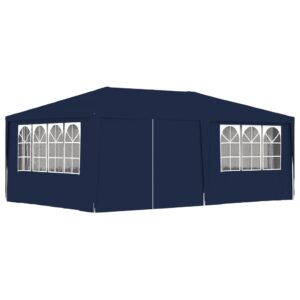 Outdoor Garden Party Tent Canopy with Side Walls UV Water Resistant Blue PE