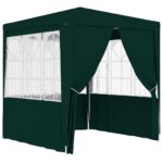 Outdoor Garden Canopy Gazebo UV Water Resistant with Side Panels Green PE