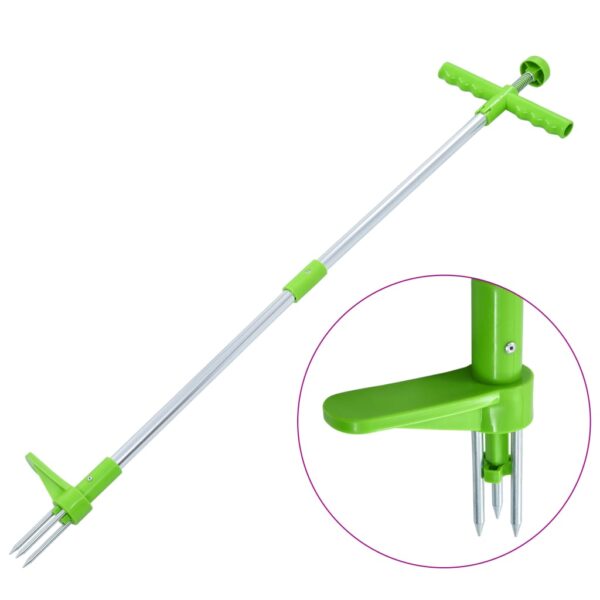 Aluminium Long Handle Weed Twister Ergonomic Grip Garden Tool with Ejection Mechanism