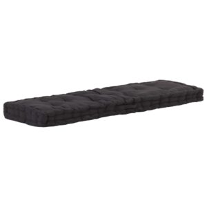 Comfortable Black Cotton Pallet Sofa Floor Cushion with Handle Garden Bench Pad