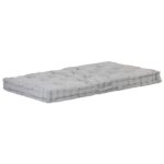 Comfortable Grey Cotton Pallet Sofa Cushion with Handle Garden Bench Pad