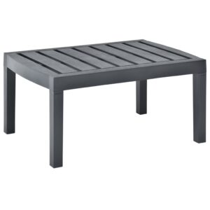 Outdoor Garden Patio Side Table Weather Resistant Easy Clean Lightweight Anthracite