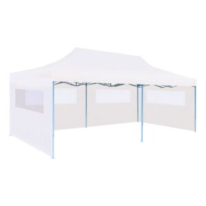 Folding Outdoor Canopy Tent UV Water Resistant with Removable Sidewalls White