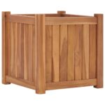 Stylish Solid Teak Wood Raised Garden Bed Planter for Outdoor Patio Balcony