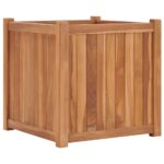 Stylish Solid Teak Wood Raised Garden Bed Planter for Outdoor Patio Balcony