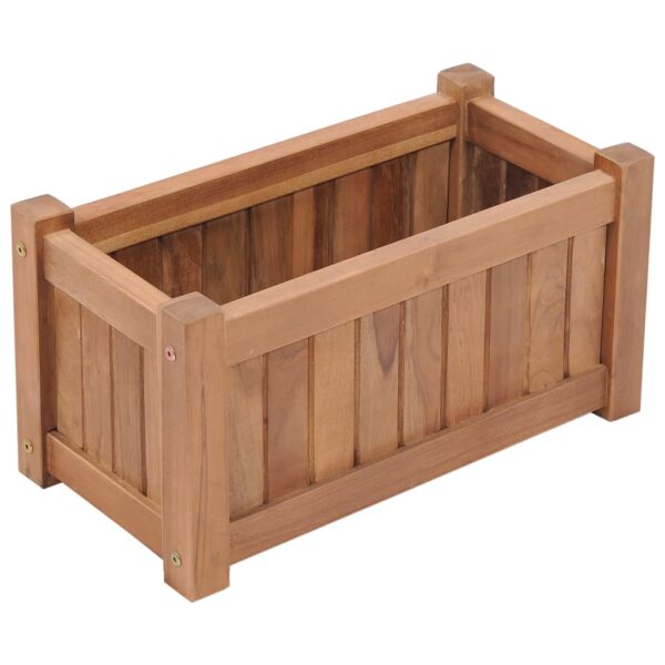 Stylish Solid Teak Wood Raised Garden Bed Planter for Outdoor Patio Balcony