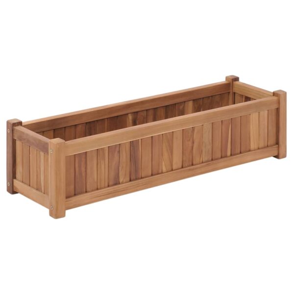 Stylish Solid Teak Wood Raised Garden Bed Planter for Outdoor Patio Balcony