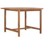 Garden Table 120x120x75 cm Solid Teak Wood