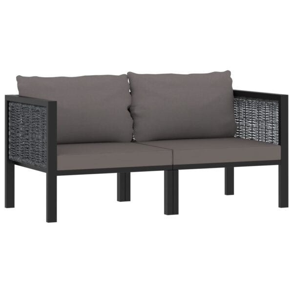 Elegant Outdoor Patio Loveseat - Weather Resistant Poly Rattan Sofa with Cushions