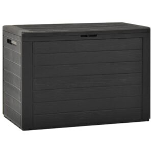 Outdoor Garden Storage Box Weatherproof Patio Cushion Deck Organizer Anthracite