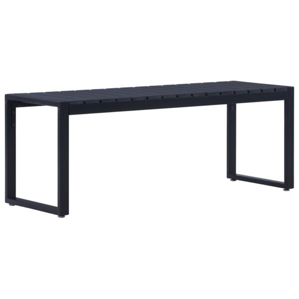 Contemporary Outdoor Garden Bench - Durable Iron Frame & Comfortable PS Seat