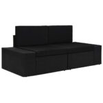 Sectional Sofa 2-Seater Poly Rattan Black