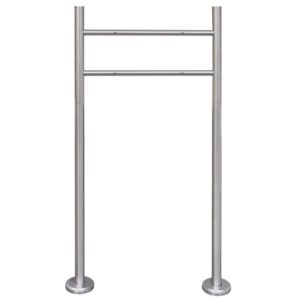 Stainless Steel Dual Mailbox Post Stand Modern Design Weather-Resistant with Mount