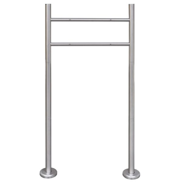 Stainless Steel Dual Mailbox Post Stand Modern Design Weather-Resistant with Mount