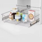 Chrome-Plated Kitchen Cabinet Pull-Out Wire Baskets Smooth Sliding Storage