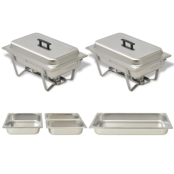 Stainless Steel Chafing Dish Set Catering Buffet Food Warmer Serving Trays