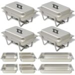 4 Piece Chafing Dish Set Stainless Steel