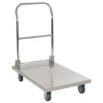 Stainless Steel Folding Platform Cart Heavy Duty Transport Trolley Utility Wagon