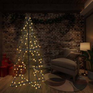 LED Christmas Cone Tree Warm White Light Water Resistant Indoor Outdoor Decor