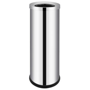 Elegant Stainless Steel Open Top Waste Bin Large Capacity for Office Hotel