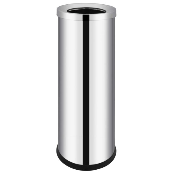 Elegant Stainless Steel Open Top Waste Bin Large Capacity for Office Hotel