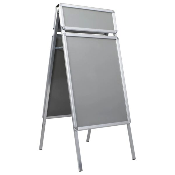 Double-Sided A-Frame Poster Stand with Header Display Aluminium Lightweight