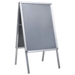 Aluminium A-Frame Poster Stand Display Sign Holder with Protective PVC Film