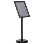 Adjustable Black Floor Poster Stand Snap Frame Display Sign Holder Easy Access