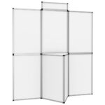 Folding Exhibition Display Wall with Table White Portable Room Divider Panel